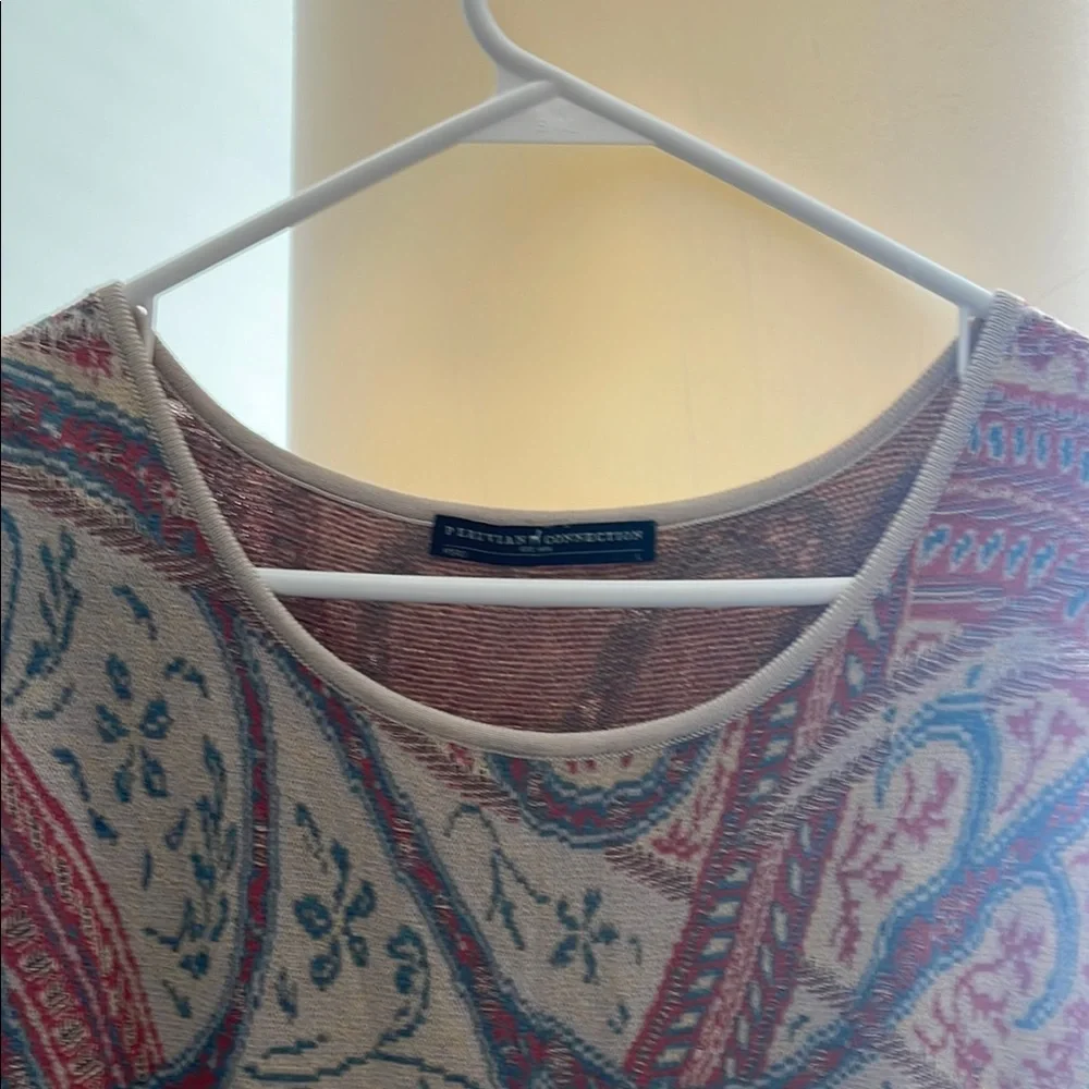 Peruvian Connection paisley jacquard %100 pima cotton slip dress - Picture 5 of 7